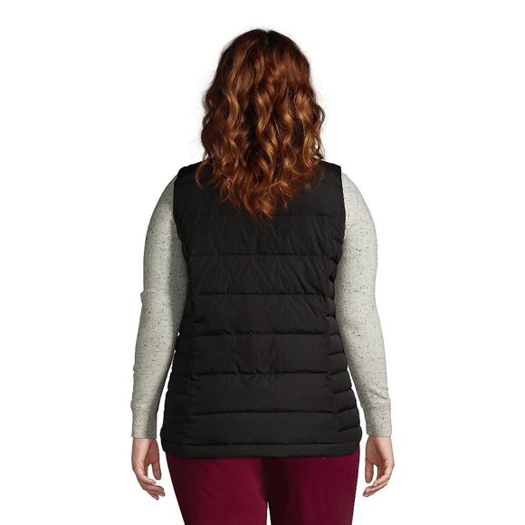 Lands' End NWT Women's Down Puffer Vest in Black - Picture 3 of 6